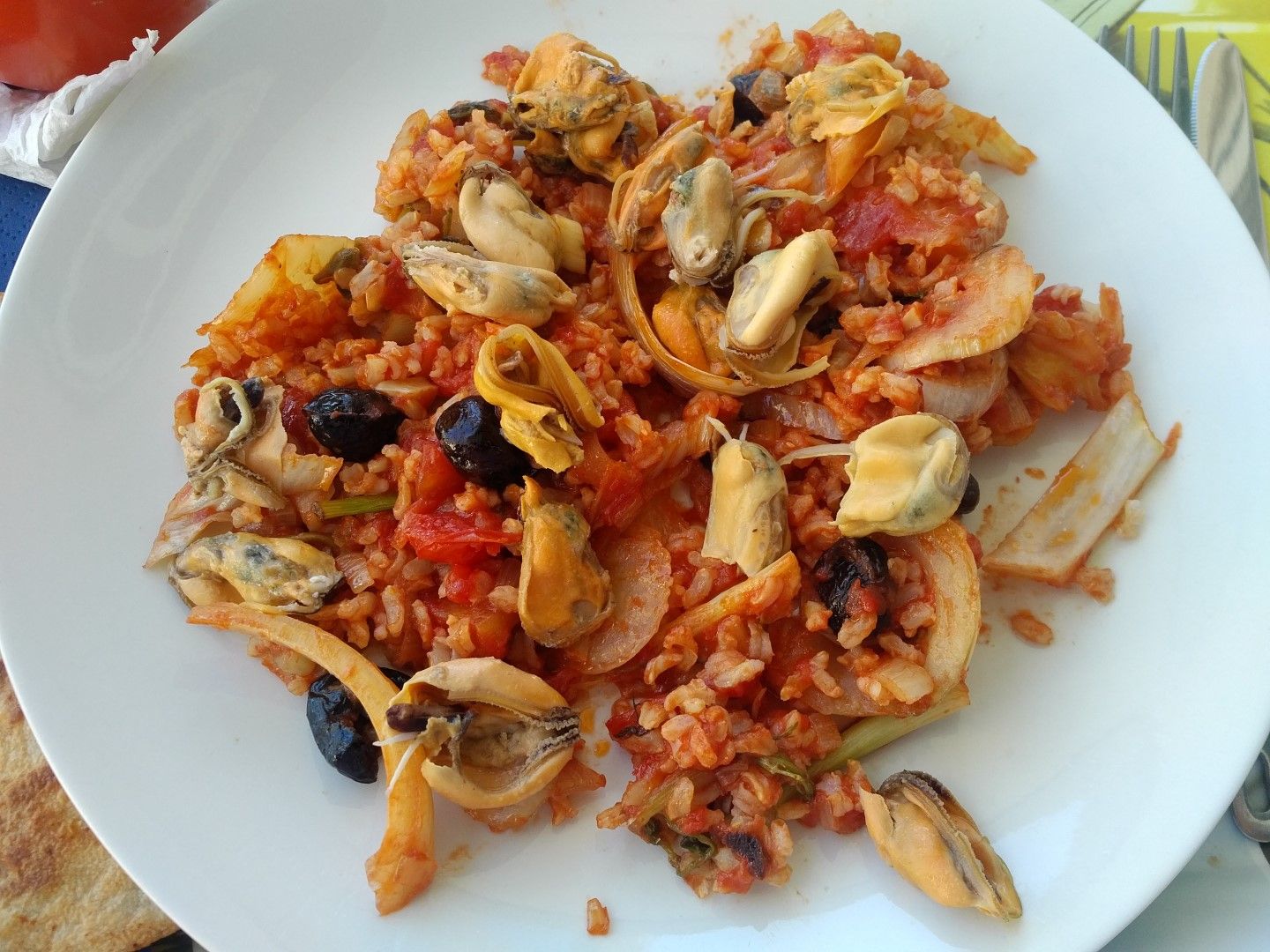 Brown Rice with fennel and mussels